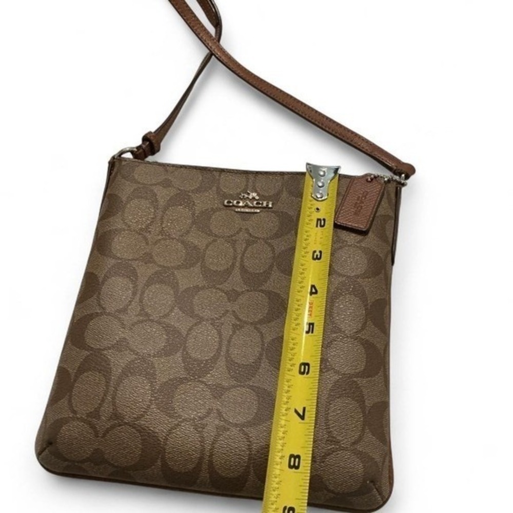 Coach Crossbody Bag Womens Small Brown Good Signature North South File Bag - Picture 3 of 8